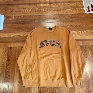 RVCA Men's Crewneck Sweater in Tan
